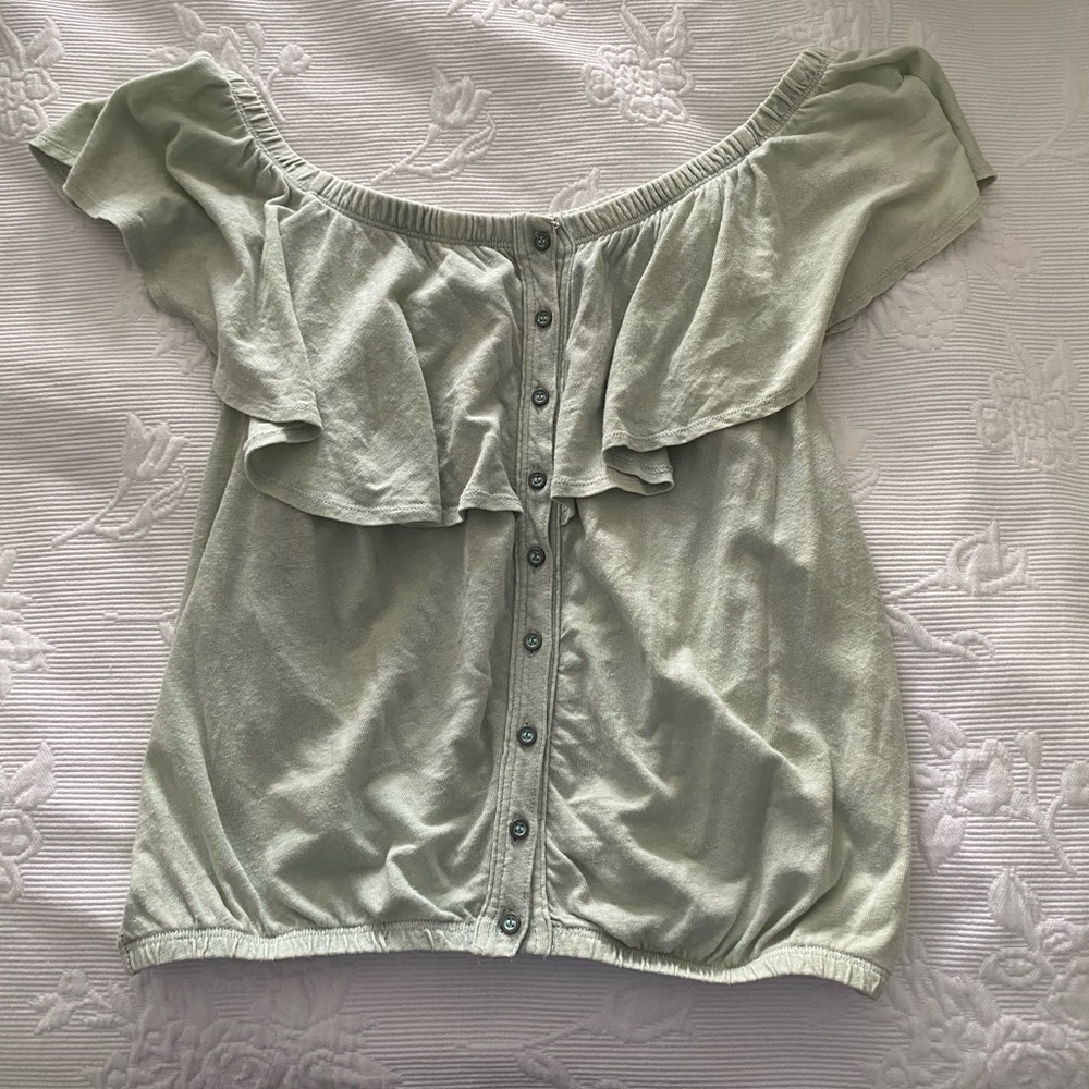 Free People Mint Green Top